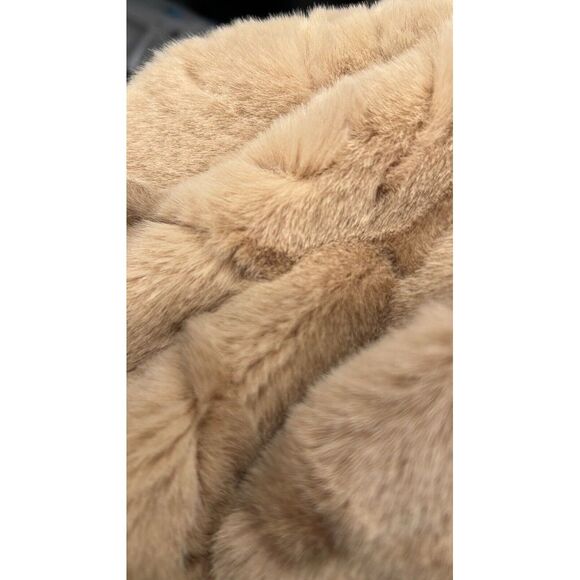 Vintage Faux Fur Coat Jacobsons Beige Made In US Size Large - Picture 4 of 8